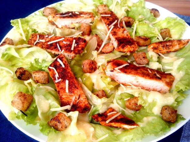 Dieta salada com frango