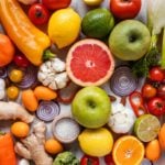 alimentos saudáveis frutas e legumes