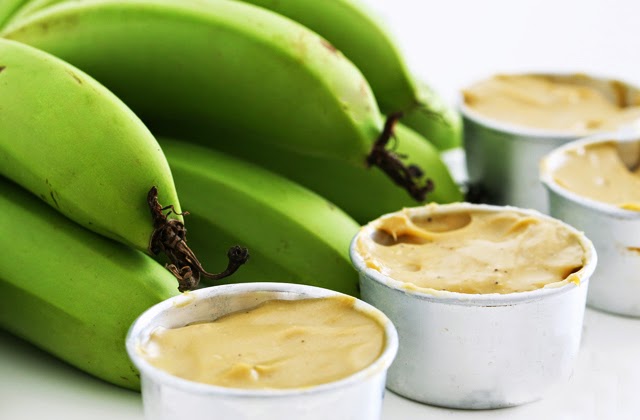 Biomassa de banana verde