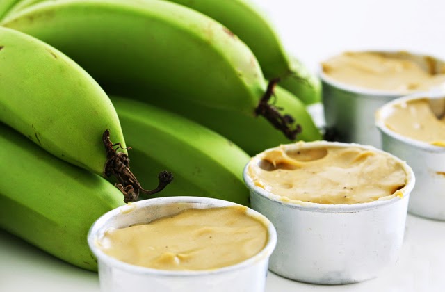 Biomassa de banana verde