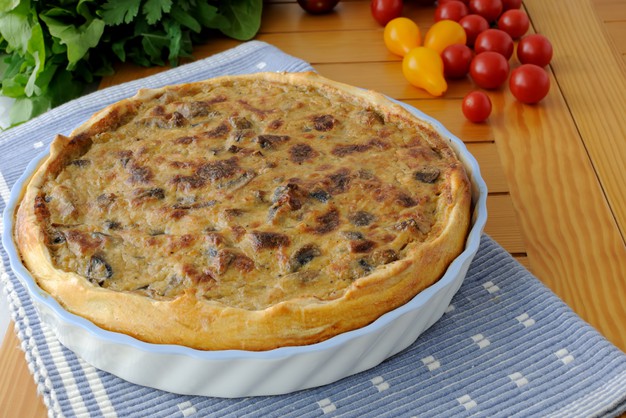 quiche com farinha de aveia