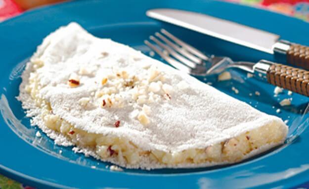 Tapioca com farinha da casca de maracujá