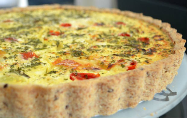 Quiche de alho-poró