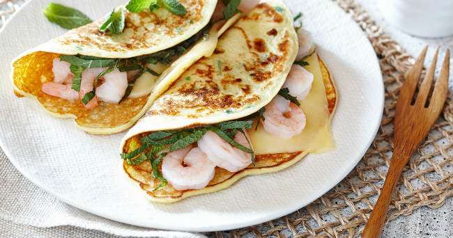 Panqueca de camarão