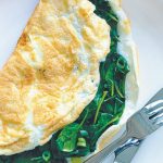 Omelete de claras com espinafre