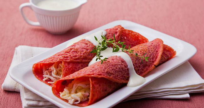 Panqueca de beterraba