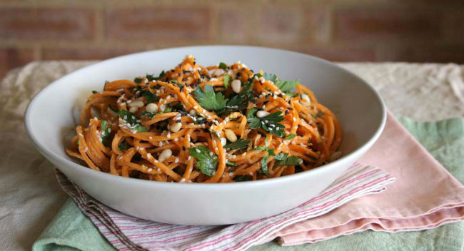 Macarrão de cenoura