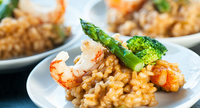 Risoto de camarão