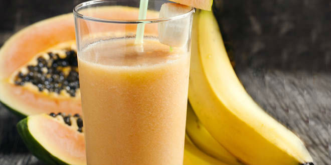 Vitamina de mamão com banana