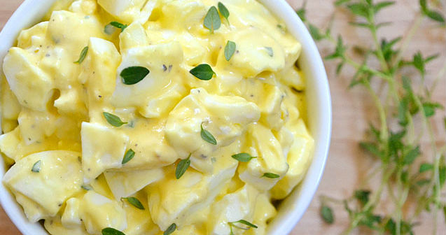 Salada de maionese com ovo