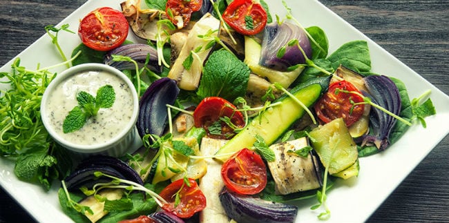 Salada de verduras cozidas