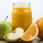 Suco de maçã com laranja