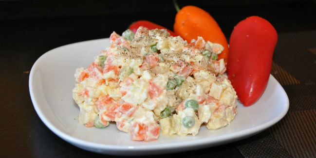 Salada de legumes com maionese
