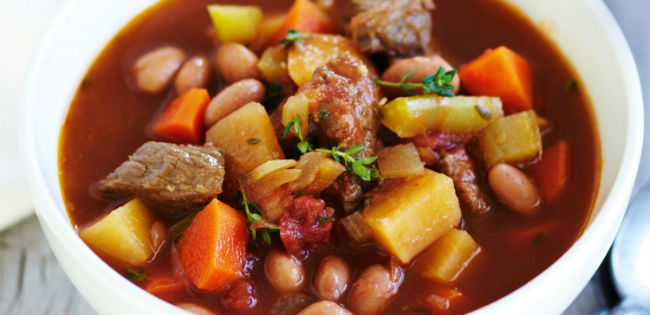 Sopa de carne light