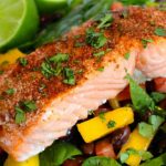 Salmão com salada