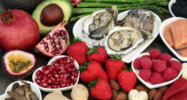 Verduras afrodisiacas e frutas