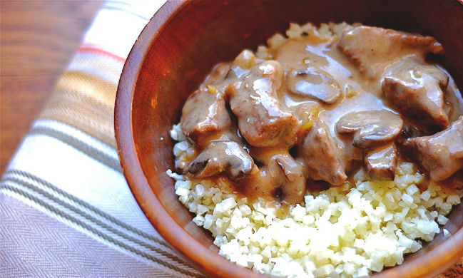 Strogonoff sem creme de leite