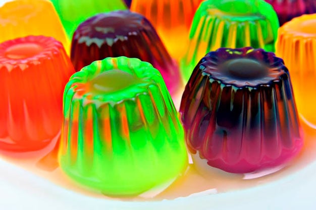 gelatinas vários sabores e cores