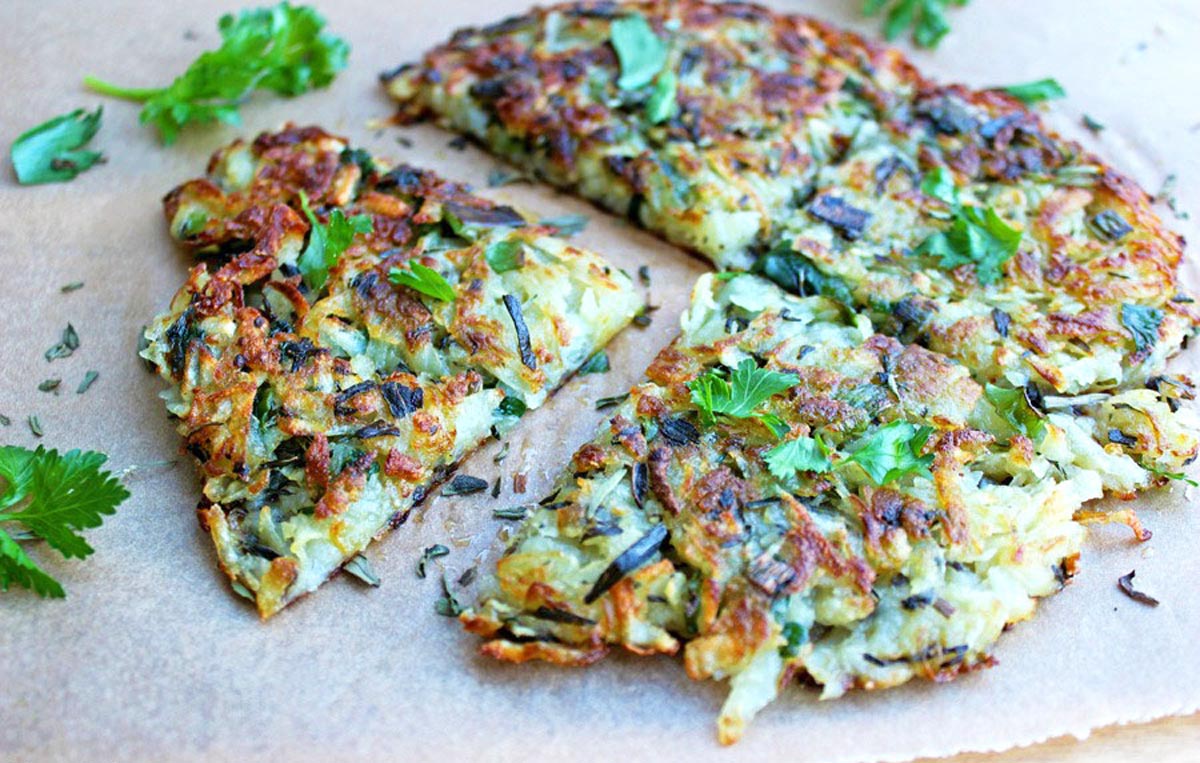 Batata rosti fit com chia saudável e delicioso