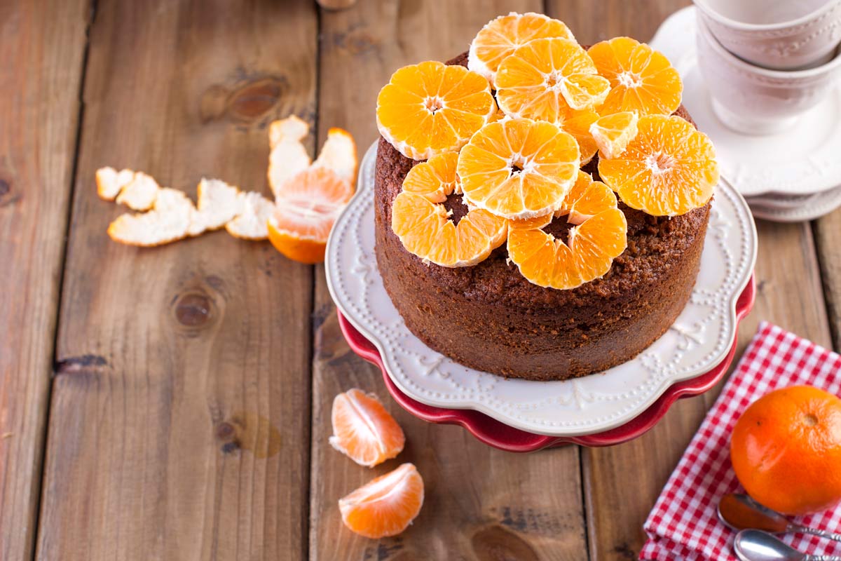 Bolo de tangerina fit sem glúten, farinha e manteiga