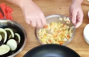berinjela recheada com legumes - parte 2