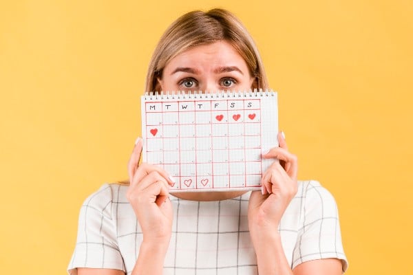 calendário do ciclo menstrual