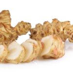 tupinambo inteiro e fatiado