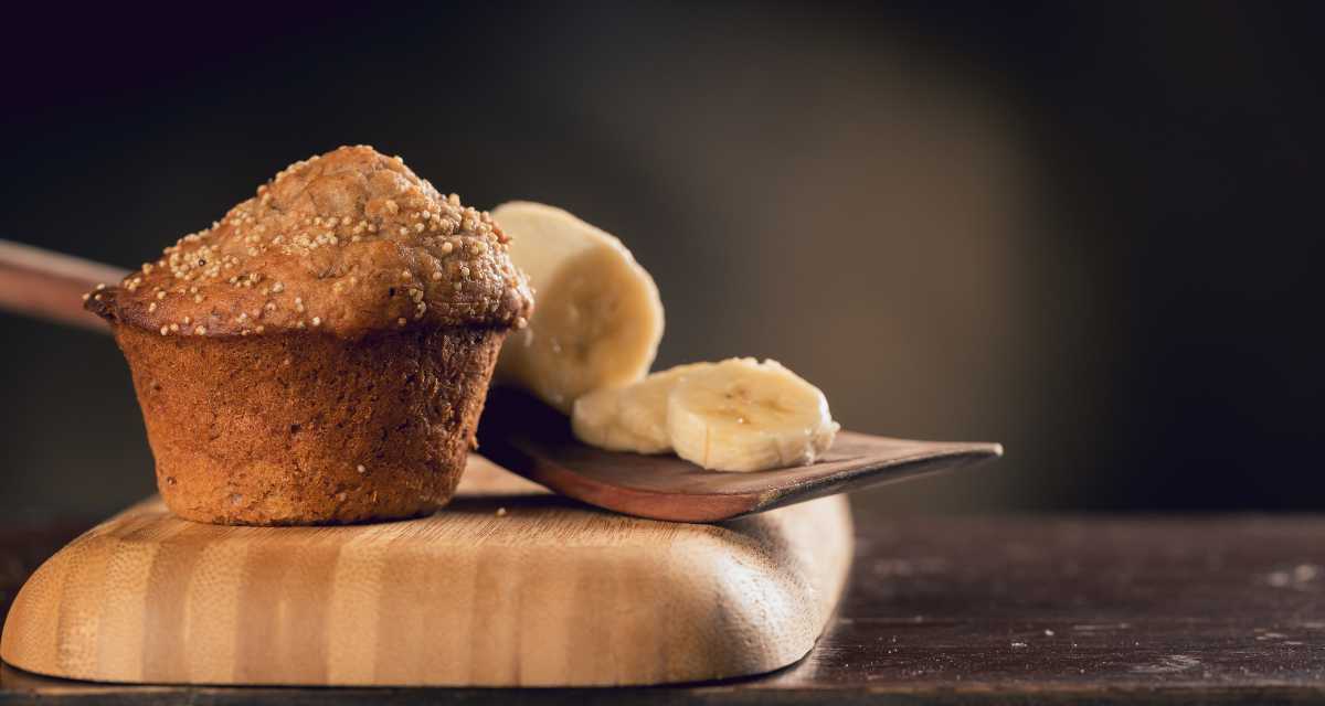 Bolo de caneca de banana