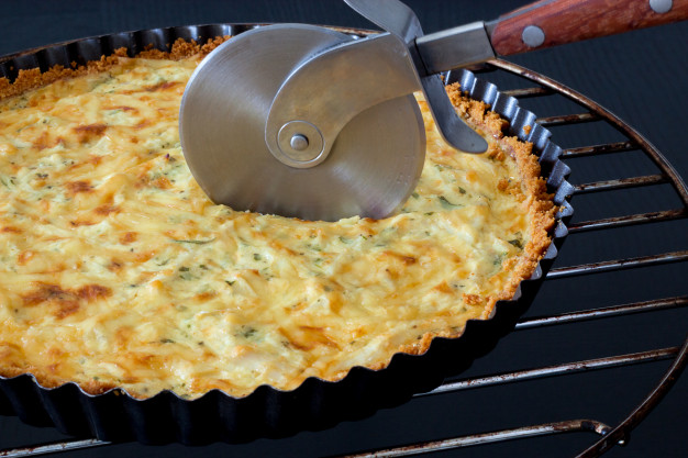 Quiche de alho-poró