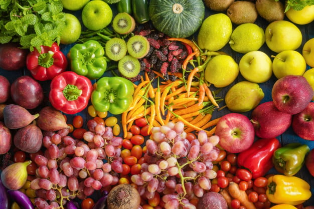 legumes e frutas diversos