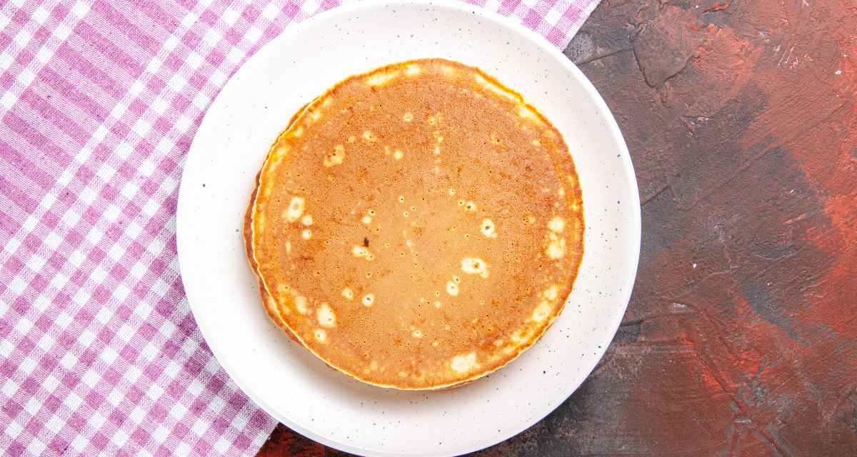 Panqueca com pasta de amendoim