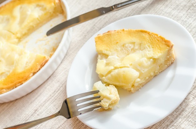 bolo de abacaxi low carb com farinha de linhaça