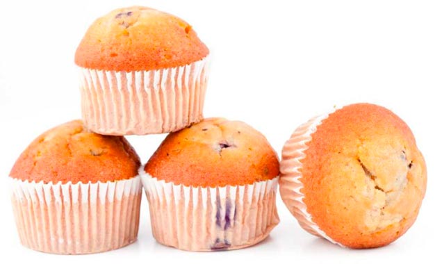 Muffin de farinha de linhaça dorurada