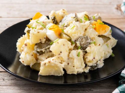 Salada de batata com ovo
