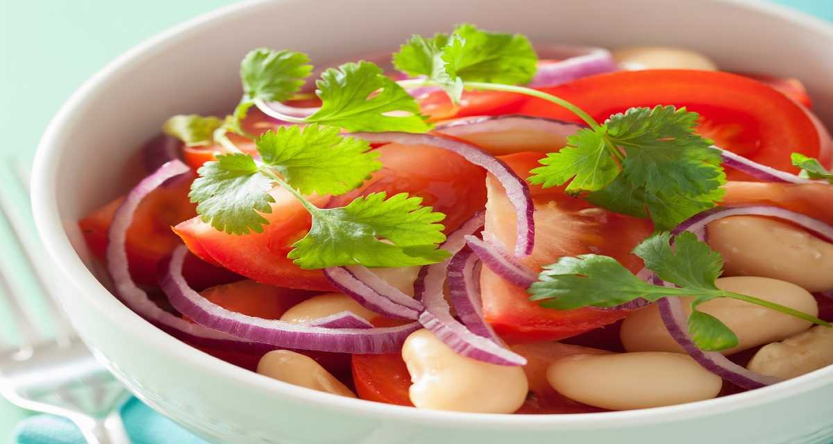 Salada de feijão branco