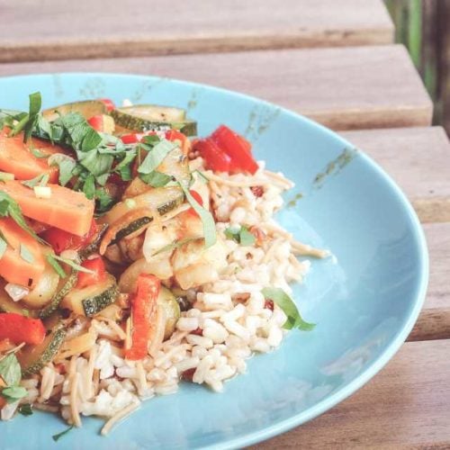 Salada de arroz integral