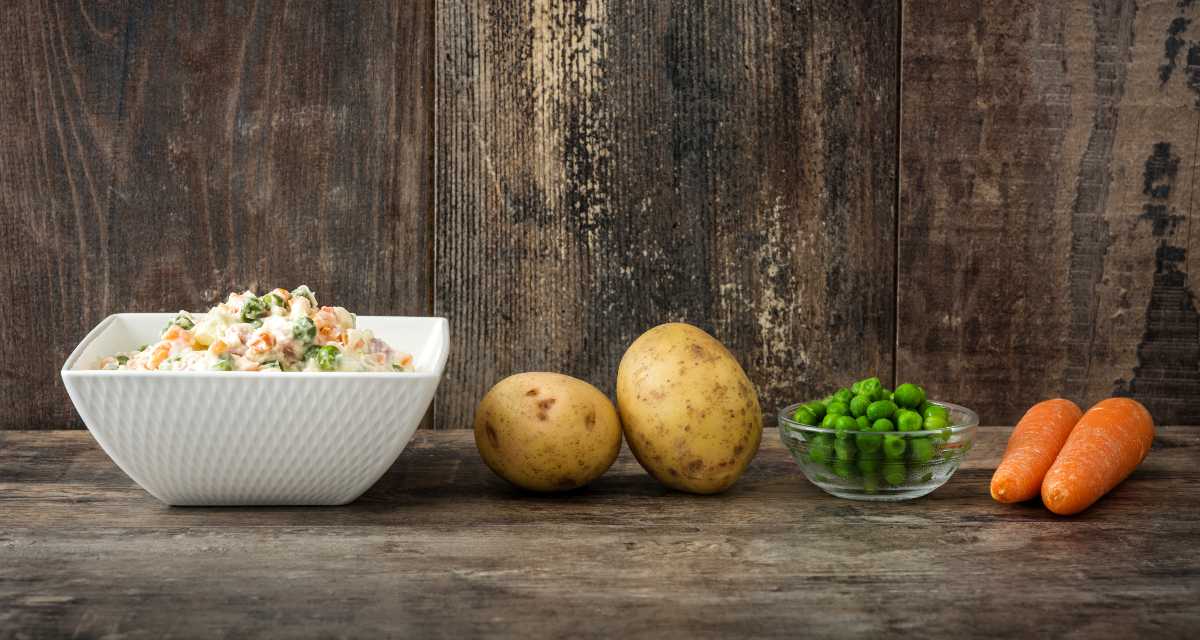 Salada de batata com cenoura