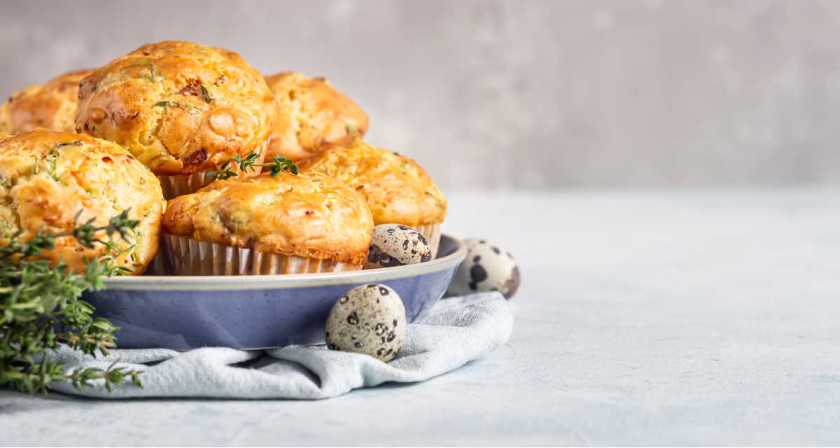 Bolinho de presunto com queijo