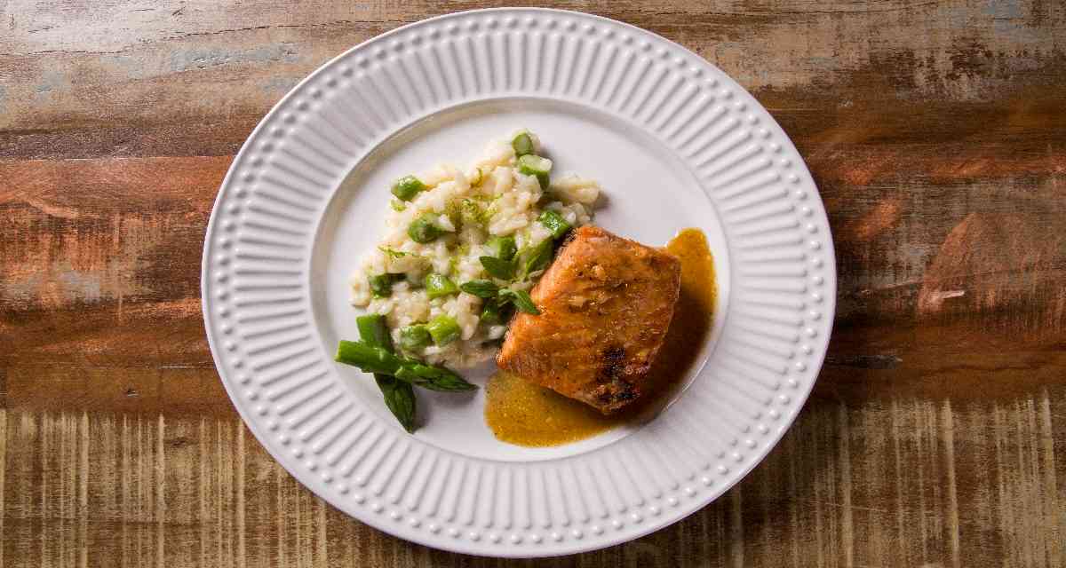 Risoto de salmão