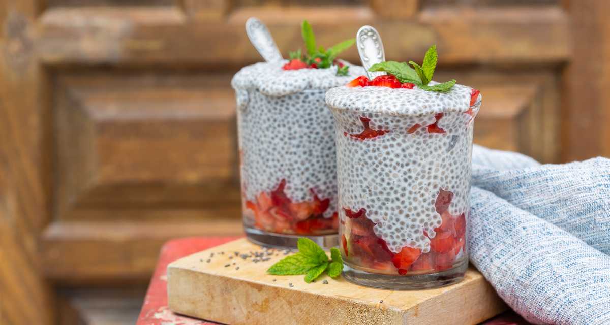 Pudim de chia low carb