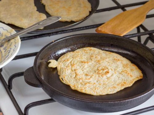 Pão low carb de frigideira