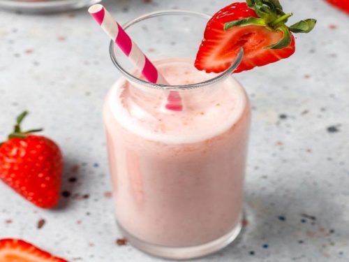 Suco detox de morango