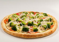 pizza vegetariana de brocolis