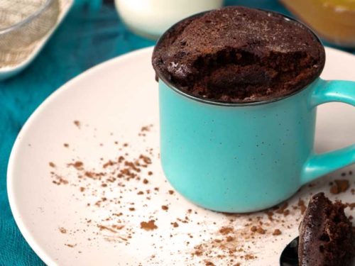 Bolo de caneca low carb de chocolate