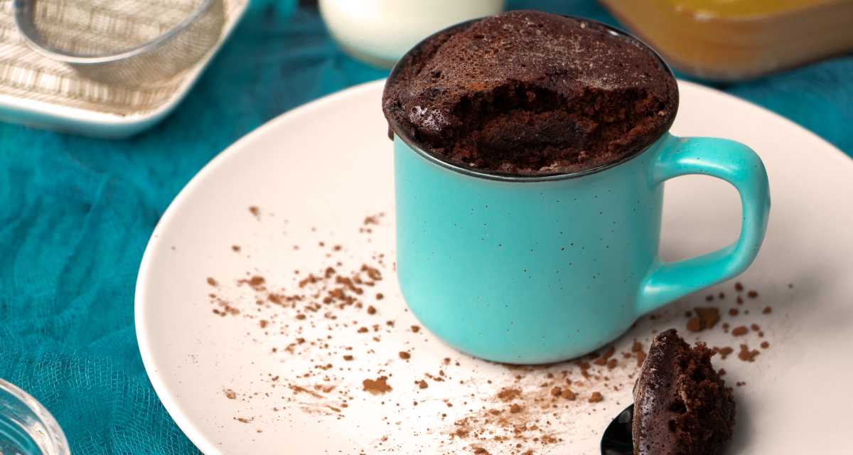 Bolo de caneca low carb de chocolate