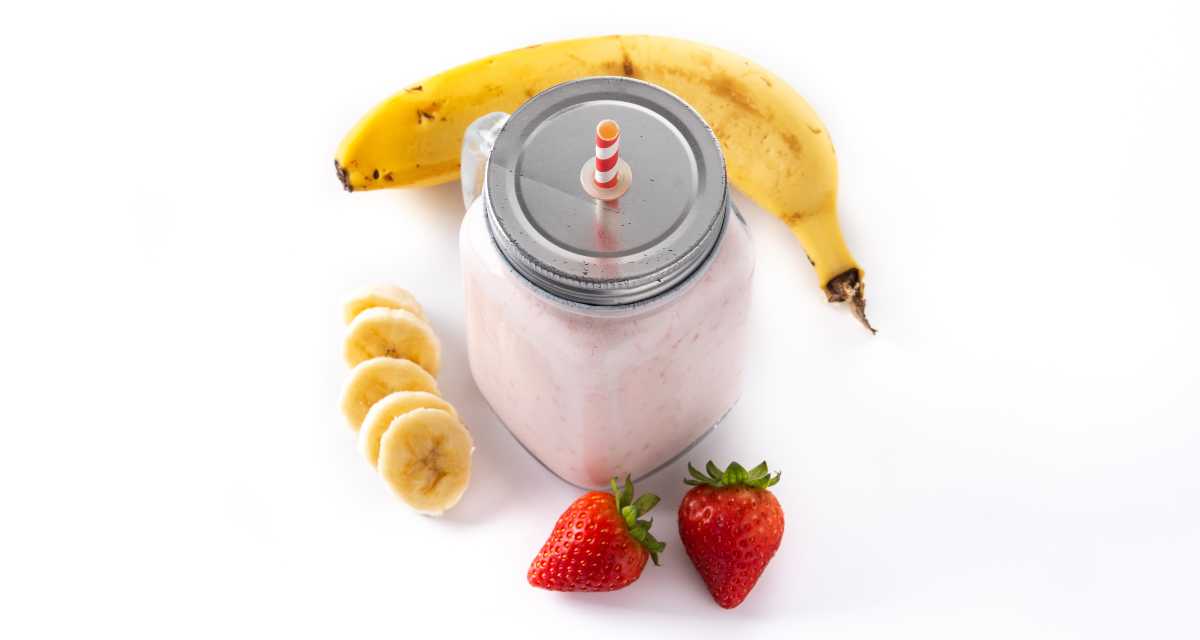 Smoothie de morango com banana