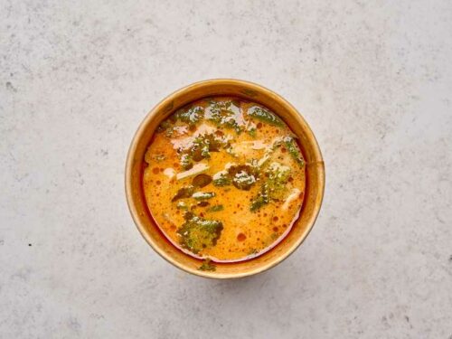 Sopa de inhame com carne