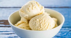 Sorvete vegano de baunilha