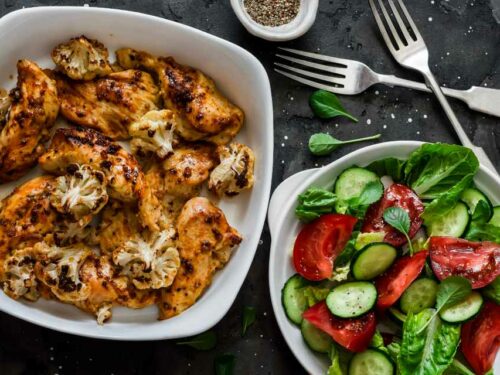 Frango com couve-flor