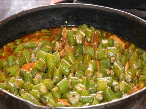 Frango com quiabo fit